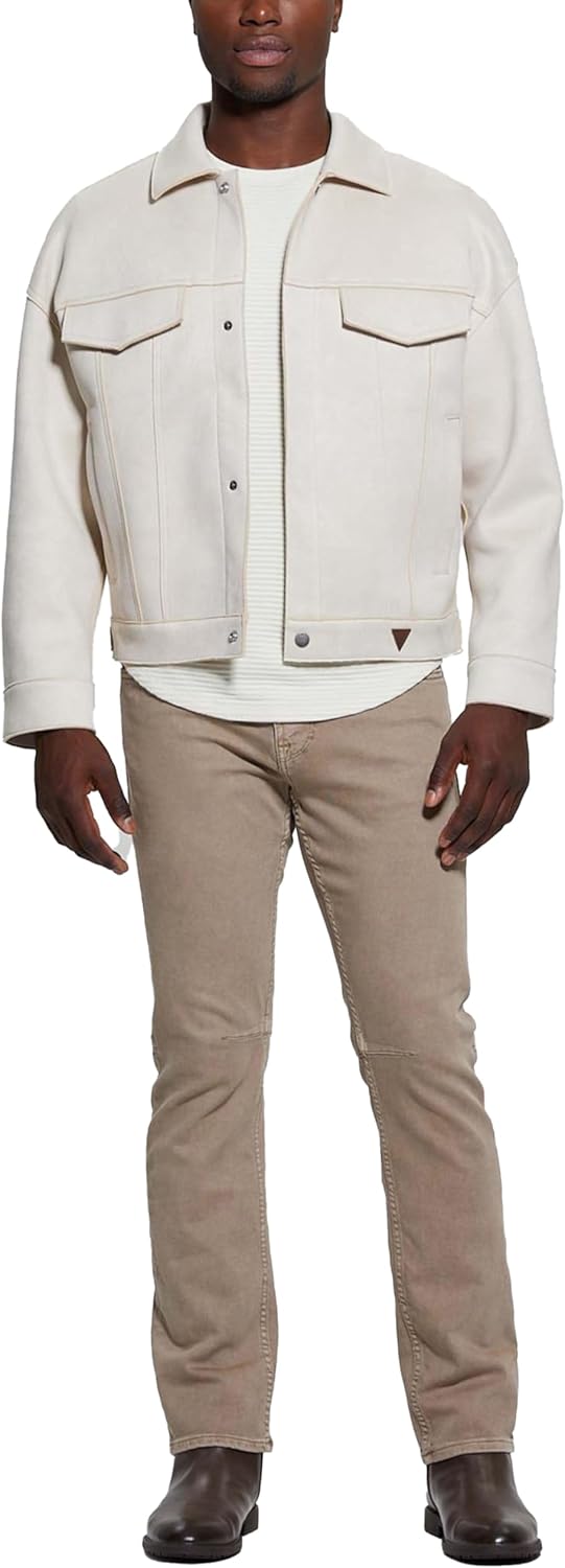 Джинсы GUESS mens Baldwin Faux Suede Trucker, Quicksand Multi
Джинсы GUESS mens Baldwin Faux Suede Trucker, Quicksand Multi