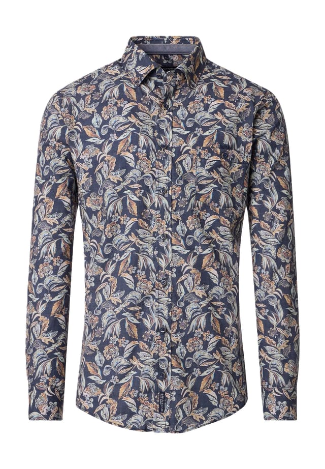 Повседневная рубашка прямого кроя с длинными рукавами и воротником на пуговицах Casamoda, синий
Повседневная рубашка прямого кроя с длинными рукавами и воротником на пуговицах Casamoda, синий