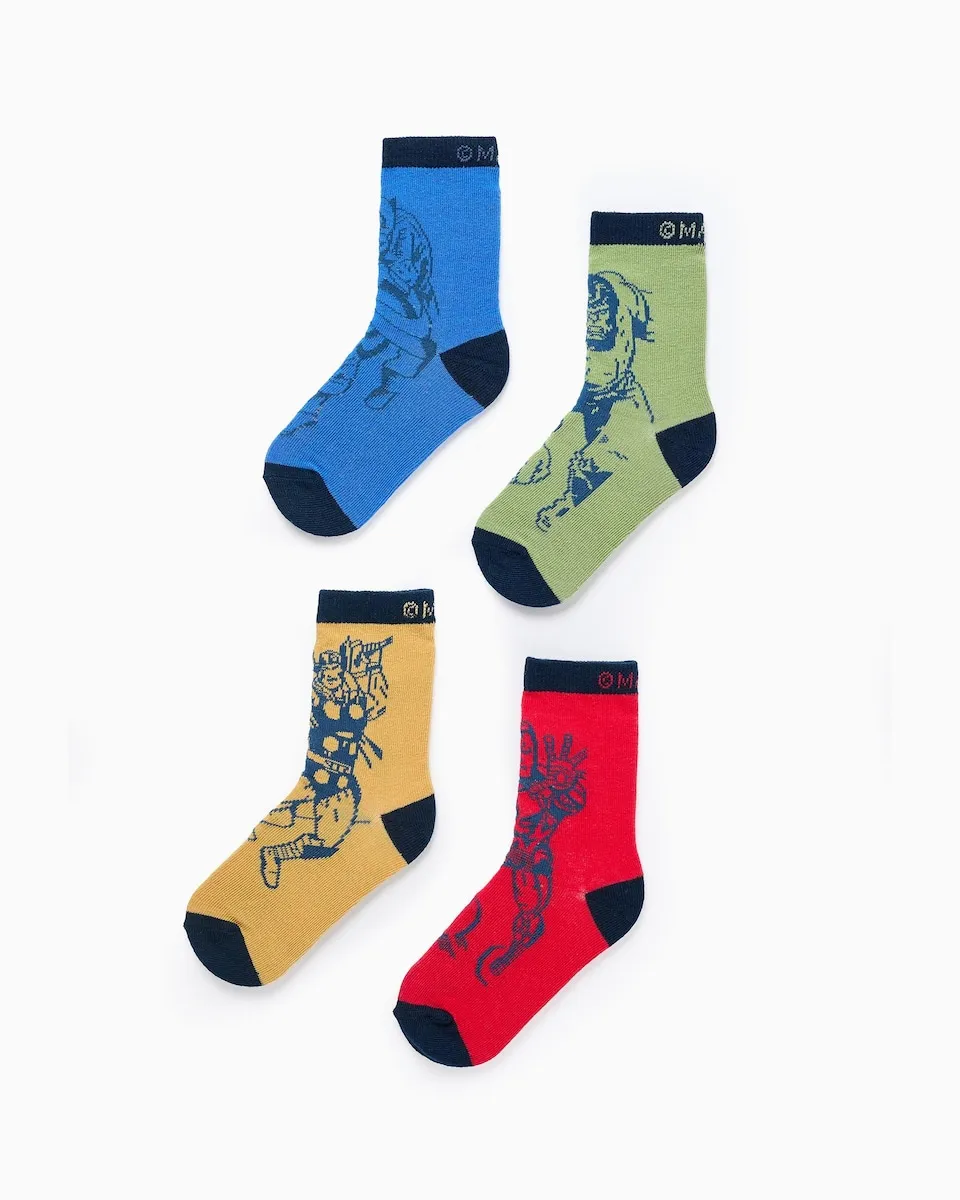 Набор из 4 детских носков с вязкой и рисунком Marvel Zippy, синий
Набор из 4 детских носков с вязкой и рисунком Marvel Zippy, синий