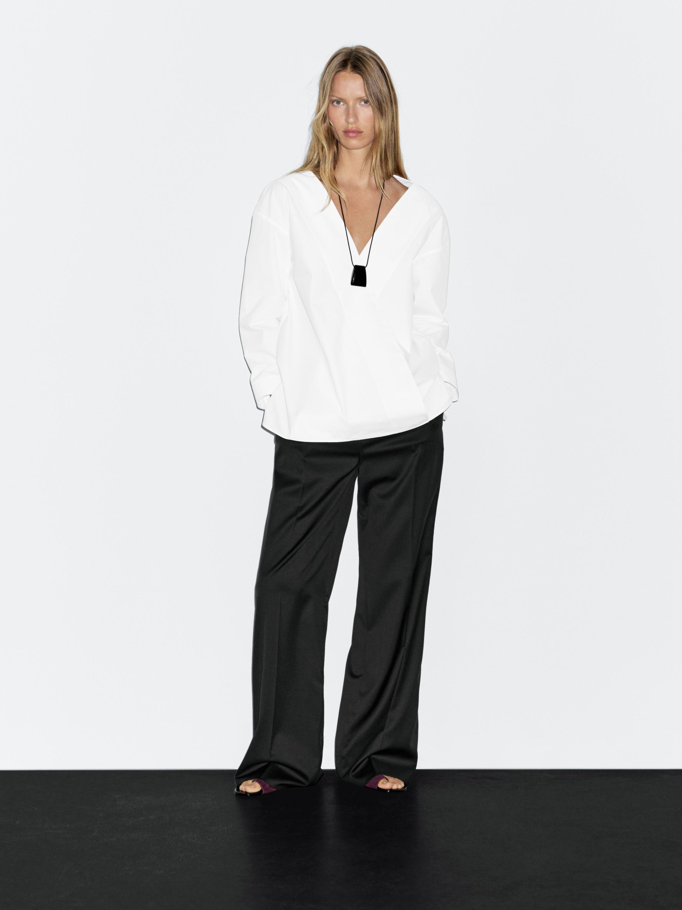 Блузка из 100% хлопка с запахом Massimo Dutti, белый
Блузка из 100% хлопка с запахом Massimo Dutti, белый