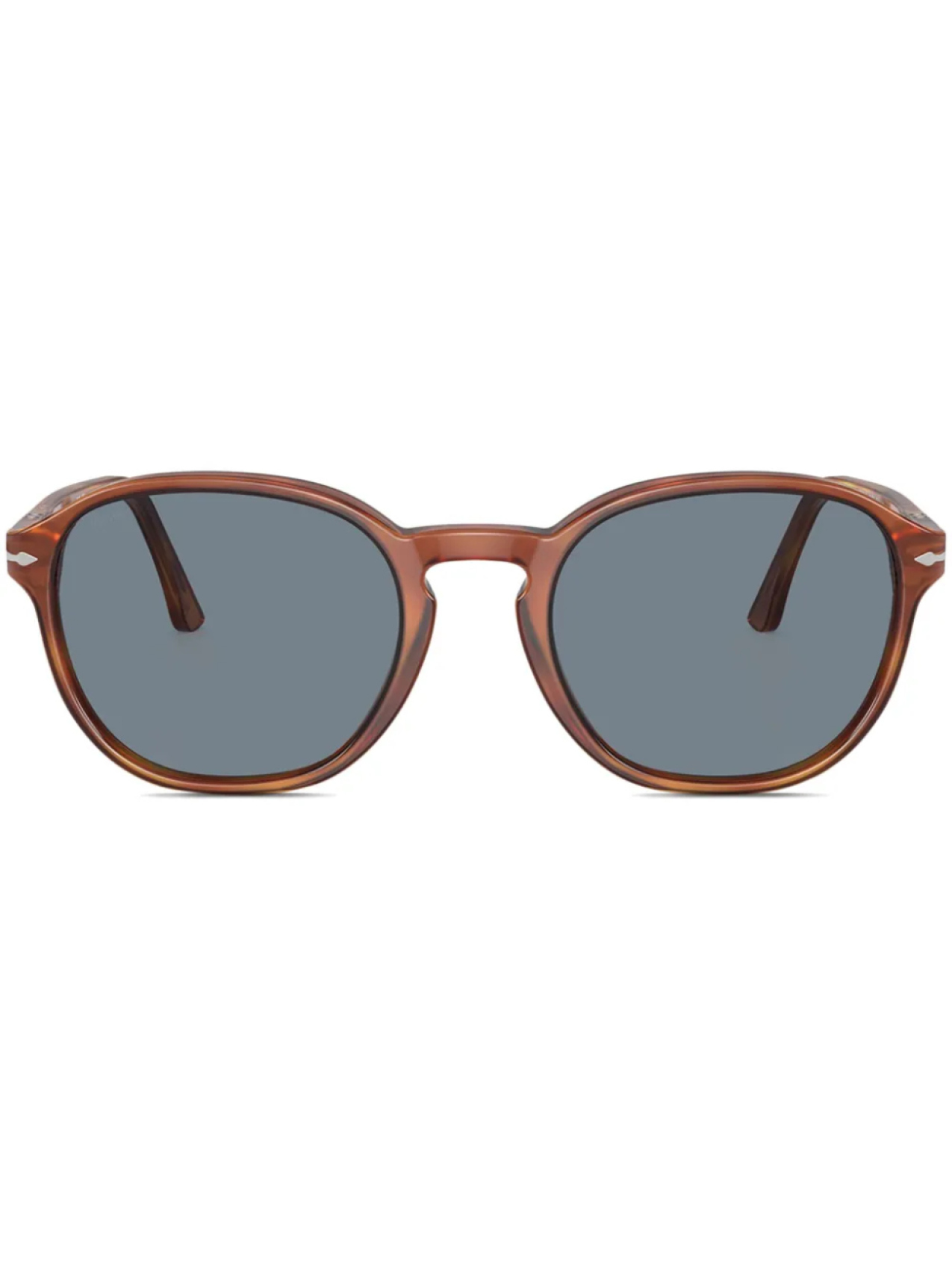 Persol солнцезащитные очки в круглой оправе, коричневый 
Persol солнцезащитные очки в круглой оправе, коричневый