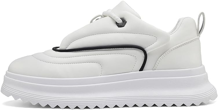 Стильные белые кроссовки на платформе для мужчин - модный дизайн с черными акцентами Pilluren
Стильные белые кроссовки на платформе для мужчин - модный дизайн с черными акцентами Pilluren