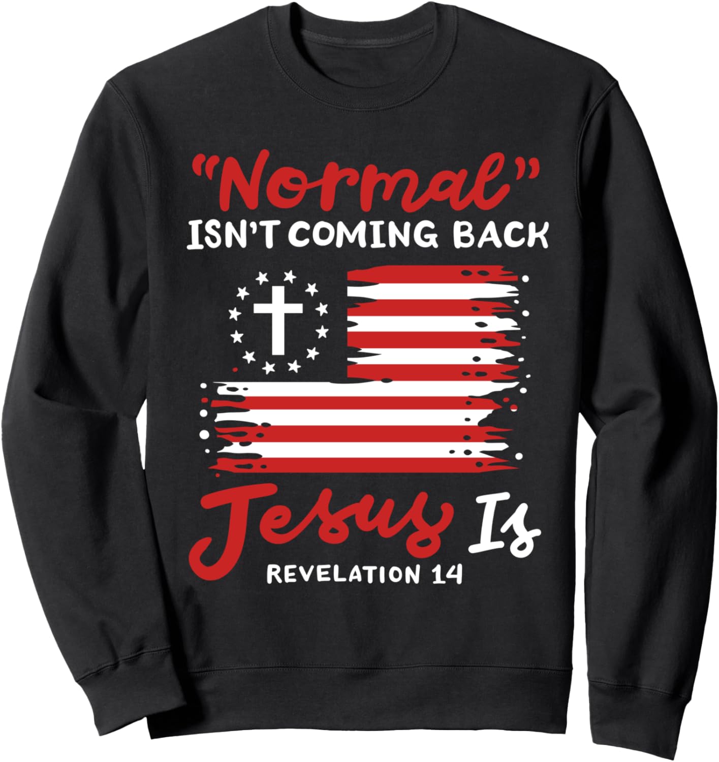 Нормальная жизнь никогда не вернется. Иисус - это винтажный флаг. Мужская христианская толстовка Christian Easter Religious Outfits, черный
Нормальная жизнь никогда не вернется. Иисус - это винтажный флаг. Мужская христианская толстовка Christian Easter Religious Outfits, черный