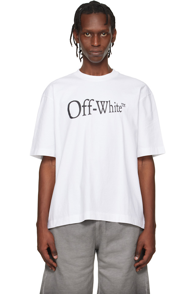 Off-White Белая футболка для скейтбординга с изображением стрелки для бега
Off-White Белая футболка для скейтбординга с изображением стрелки для бега