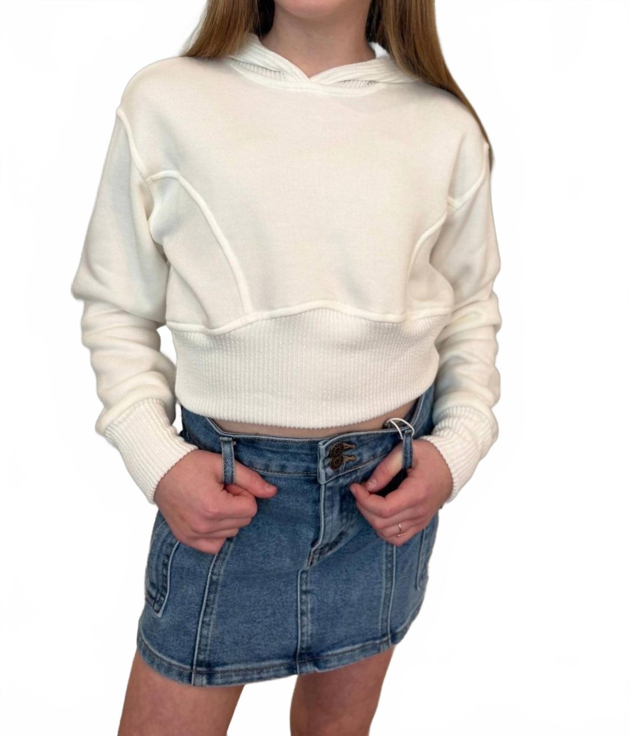 Love Daisy Детский укороченный худи-свитер цвета слоновой кости
Love Daisy Детский укороченный худи-свитер цвета слоновой кости