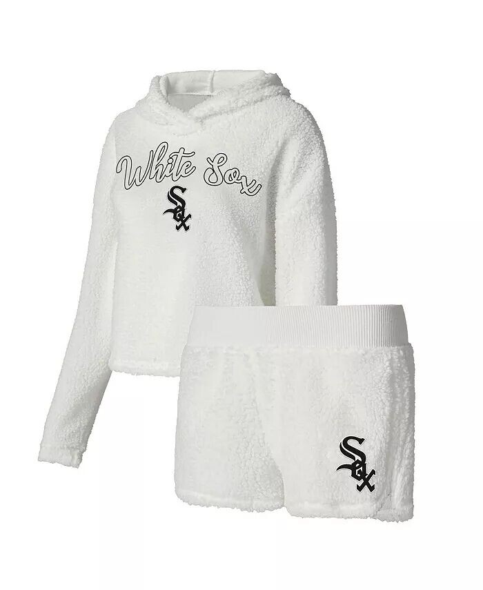 Женский кремовый пушистый топ с капюшоном Chicago White Sox и шорты для сна Concepts Sport, слоновая кость/кремовый
Женский кремовый пушистый топ с капюшоном Chicago White Sox и шорты для сна Concepts Sport, слоновая кость/кремовый