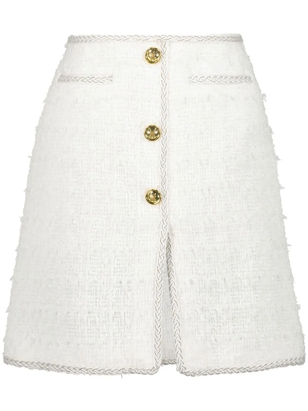 Твидовая юбка мини с завышенной талией Giambattista Valli, белый
Твидовая юбка мини с завышенной талией Giambattista Valli, белый