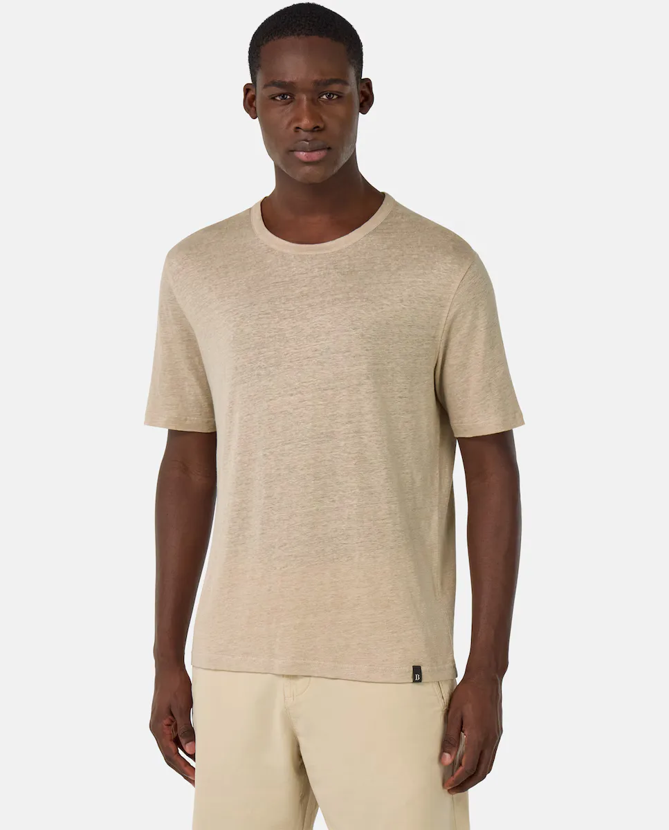 Мужская футболка из эластичного льняного трикотажа Boggi Milano, кремовый
Мужская футболка из эластичного льняного трикотажа Boggi Milano, кремовый