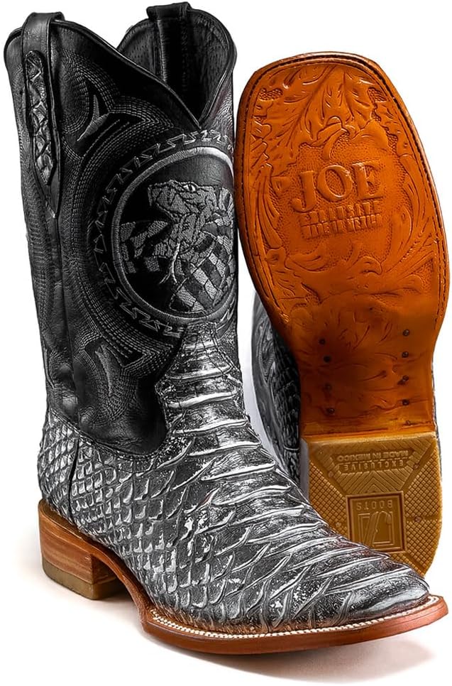 Мужские вестерн-бутсы Joe Boots с кожаным принтом под питона: ковбойские с квадратным носком, родео Joe Exclusive, Rustic
Мужские вестерн-бутсы Joe Boots с кожаным принтом под питона: ковбойские с квадратным носком, родео Joe Exclusive, Rustic
