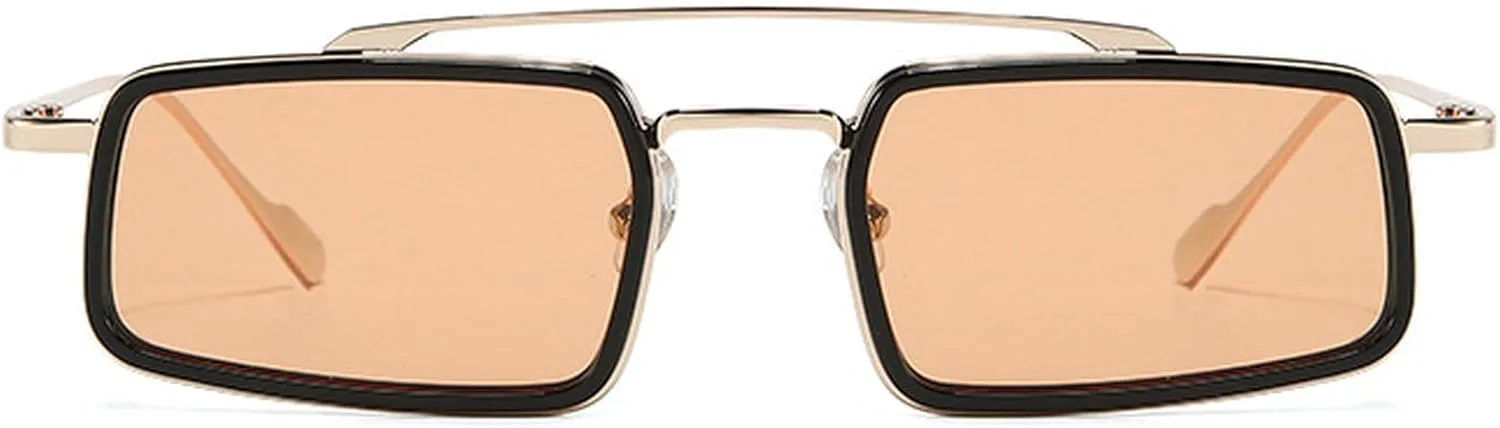 Модные прямоугольные солнцезащитные очки для женщин, стильные ретро-очки с двойной перемычкой в стиле панк, защита от УФ-излучения UV400 mincl, Champagn
Модные прямоугольные солнцезащитные очки для женщин, стильные ретро-очки с двойной перемычкой в стиле панк, защита от УФ-излучения UV400 mincl, Champagn