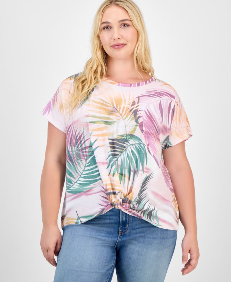 Модный топ больших размеров с принтом и короткими рукавами, с перекрученным передом Democracy, Wild Mulberry
Модный топ больших размеров с принтом и короткими рукавами, с перекрученным передом Democracy, Wild Mulberry