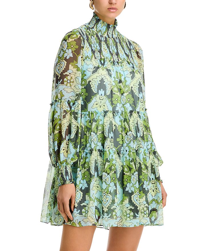 Платье-палатка с узором «Дамаск Рика Пейсли» Cinq à Sept, зеленый 
Платье-палатка с узором «Дамаск Рика Пейсли» Cinq à Sept, зеленый