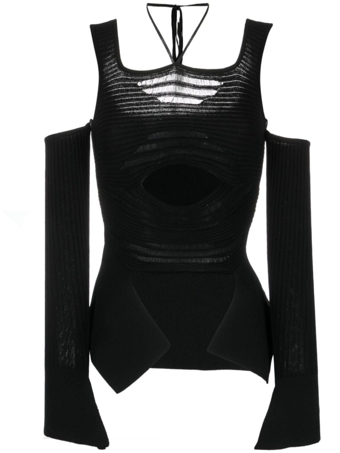 ANDREĀDAMO трикотажный топ с вырезами, черный
ANDREĀDAMO трикотажный топ с вырезами, черный