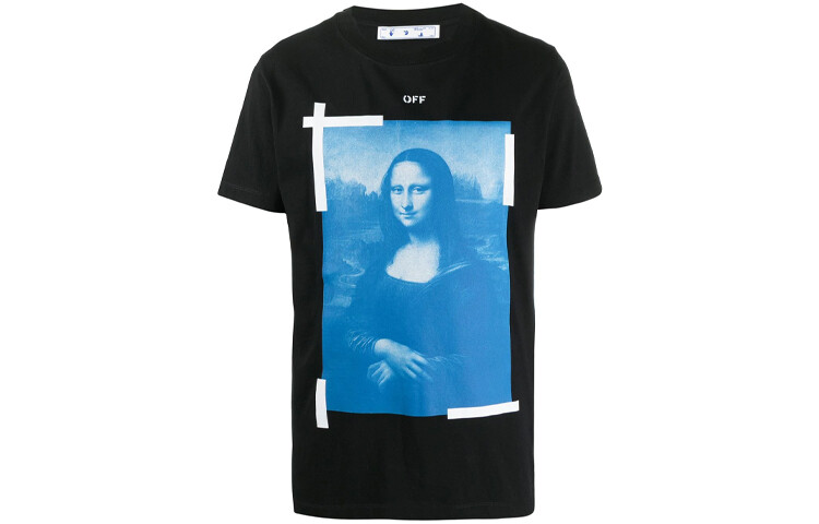 Футболка мужская Off-White Mona Lisa, черный / синий 
Футболка мужская Off-White Mona Lisa, черный / синий