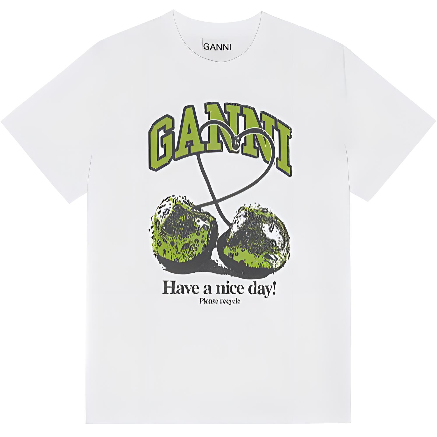 Футболка с принтом логотипа GANNI, ярко-белый
Футболка с принтом логотипа GANNI, ярко-белый