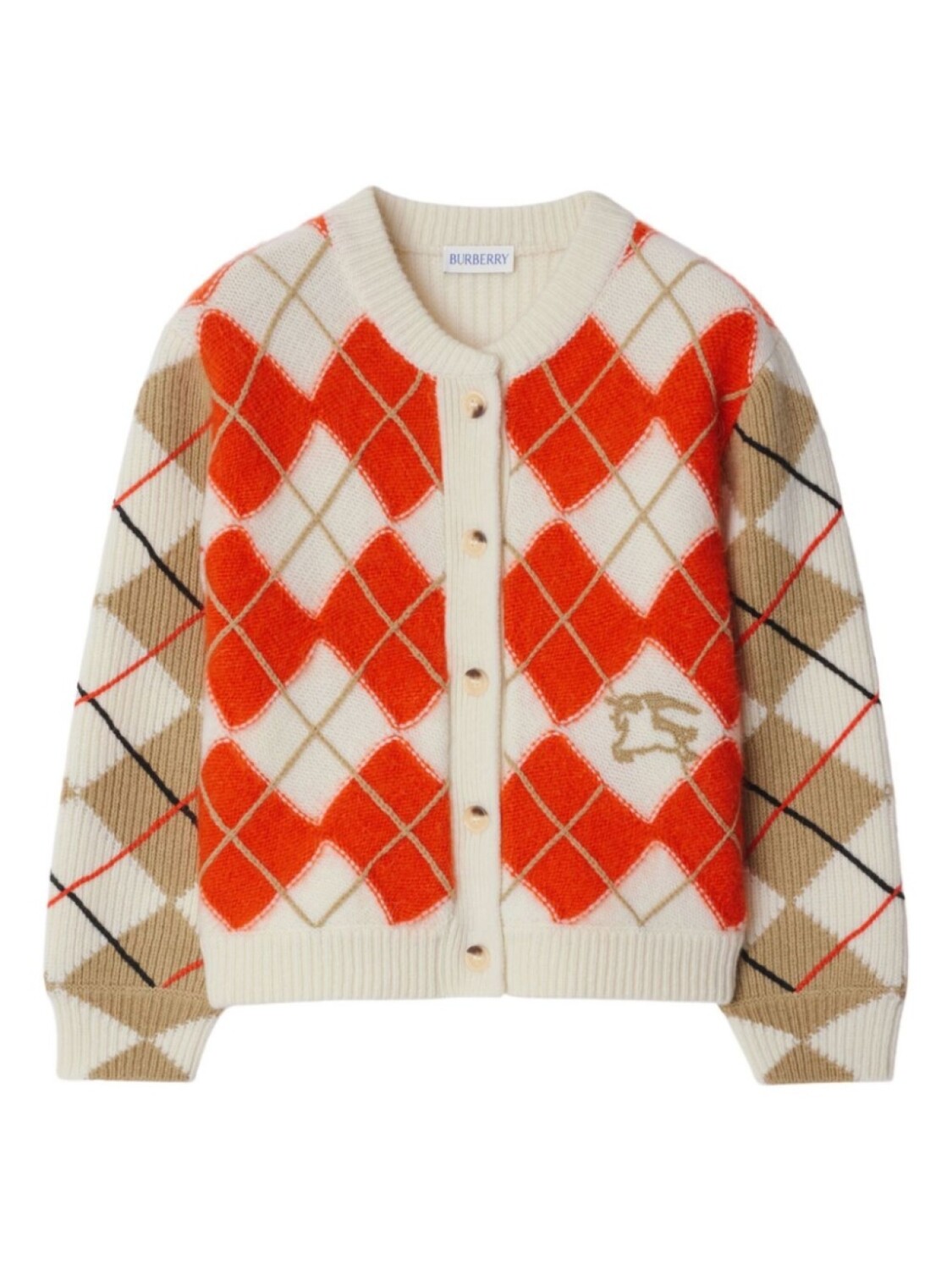 Шерстяной кардиган с узором «аргайл» Burberry Kids, белый
Шерстяной кардиган с узором «аргайл» Burberry Kids, белый