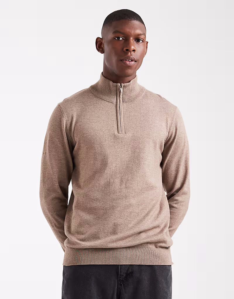 Вязаный джемпер с застежкой-молнией 1/4 Threadbare, темно-серый
Вязаный джемпер с застежкой-молнией 1/4 Threadbare, темно-серый