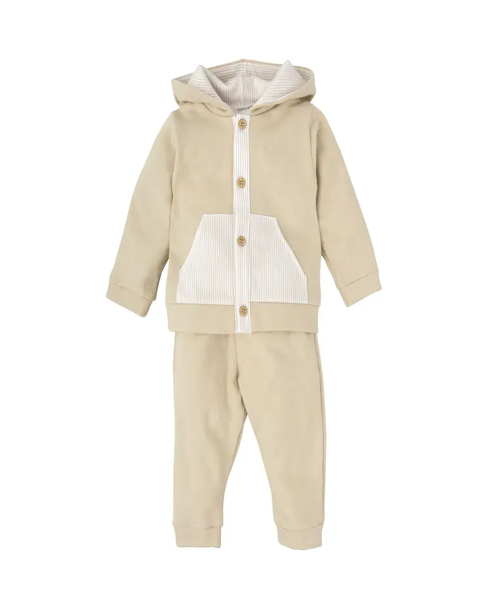 Детский спортивный костюм для мальчика с худи и подходящими штанами BABIDÚ, бежевый
Детский спортивный костюм для мальчика с худи и подходящими штанами BABIDÚ, бежевый