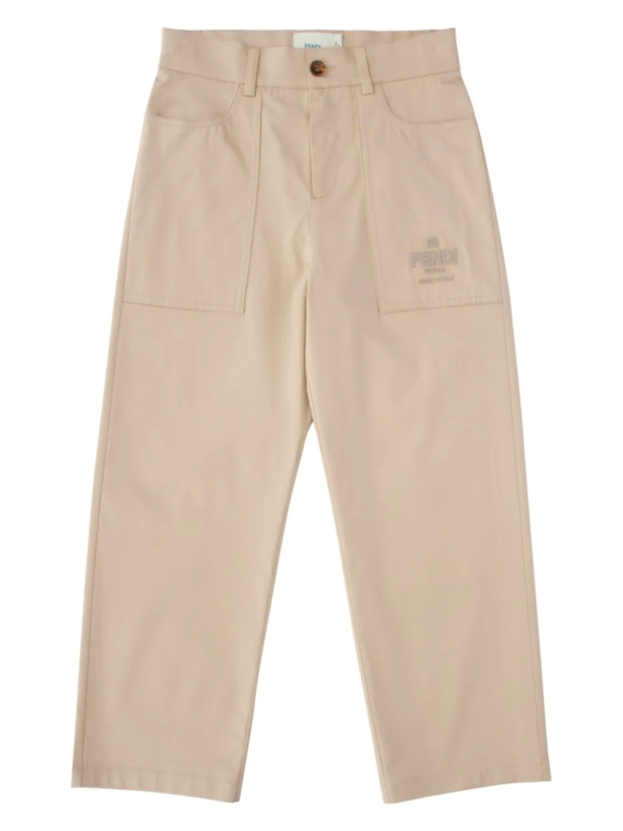Брюки с вышитым логотипом Fendi Kids, нейтральный
Брюки с вышитым логотипом Fendi Kids, нейтральный