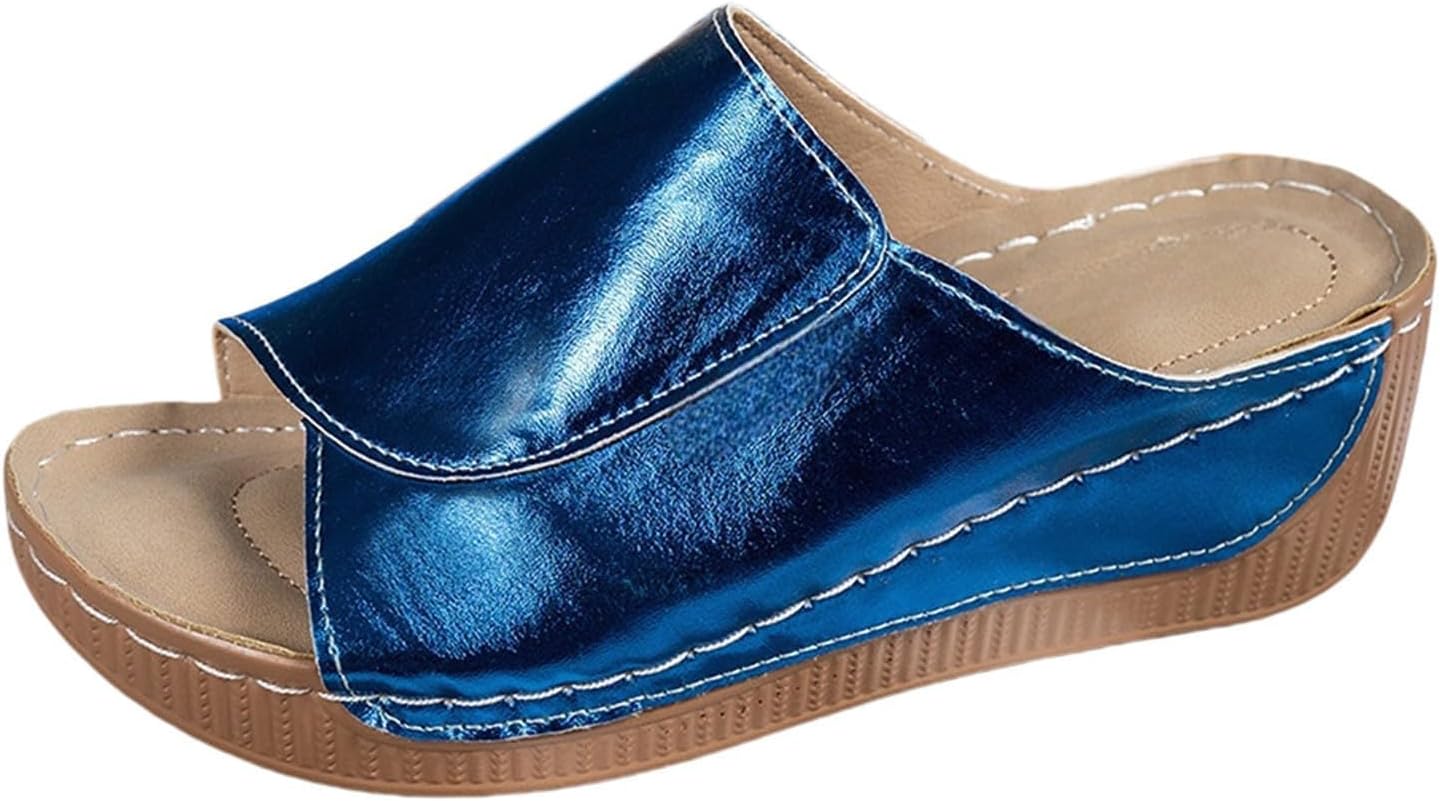 Женские босоножки на платформе, удобные кожаные туфли на танкетке, летние легкие с открытым носком, с платформой, с ремешком на щиколотке, с открытой пяткой, повседневные однотонные шлепанцы для ходьбы Kajxz, синий
Женские босоножки на платформе, удобные кожаные туфли на танкетке, летние легкие с открытым носком, с платформой, с ремешком на щиколотке, с открытой пяткой, повседневные однотонные шлепанцы для ходьбы Kajxz, синий