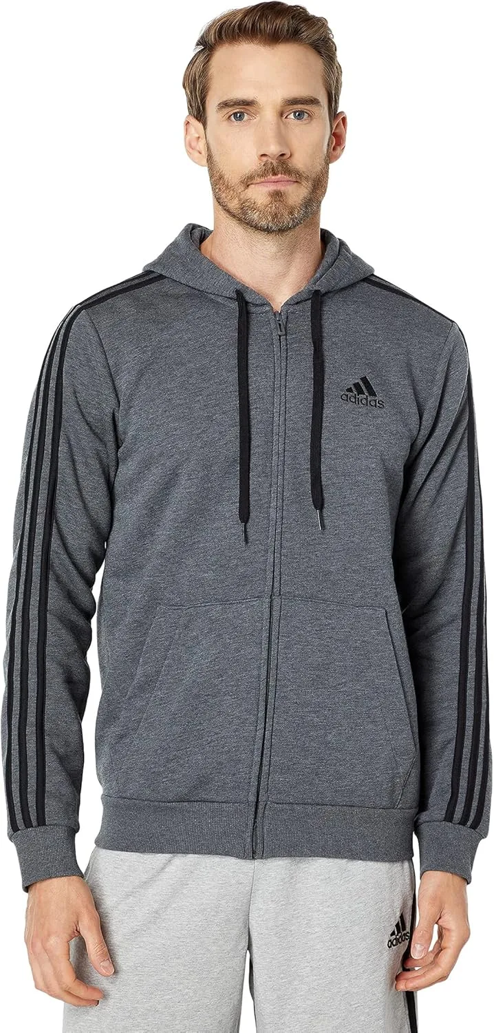 Толстовка adidas Essentials Fleece с молнией и 3 полосками
Толстовка adidas Essentials Fleece с молнией и 3 полосками