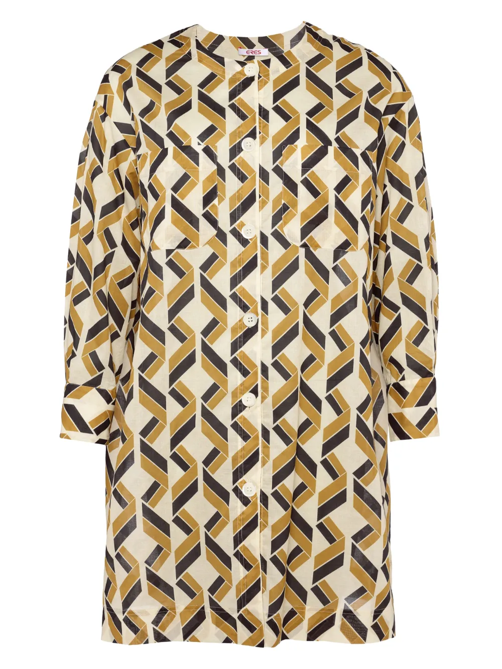 Рубашка Espace с геометричным принтом и логотипом ERES, нейтральный
Рубашка Espace с геометричным принтом и логотипом ERES, нейтральный