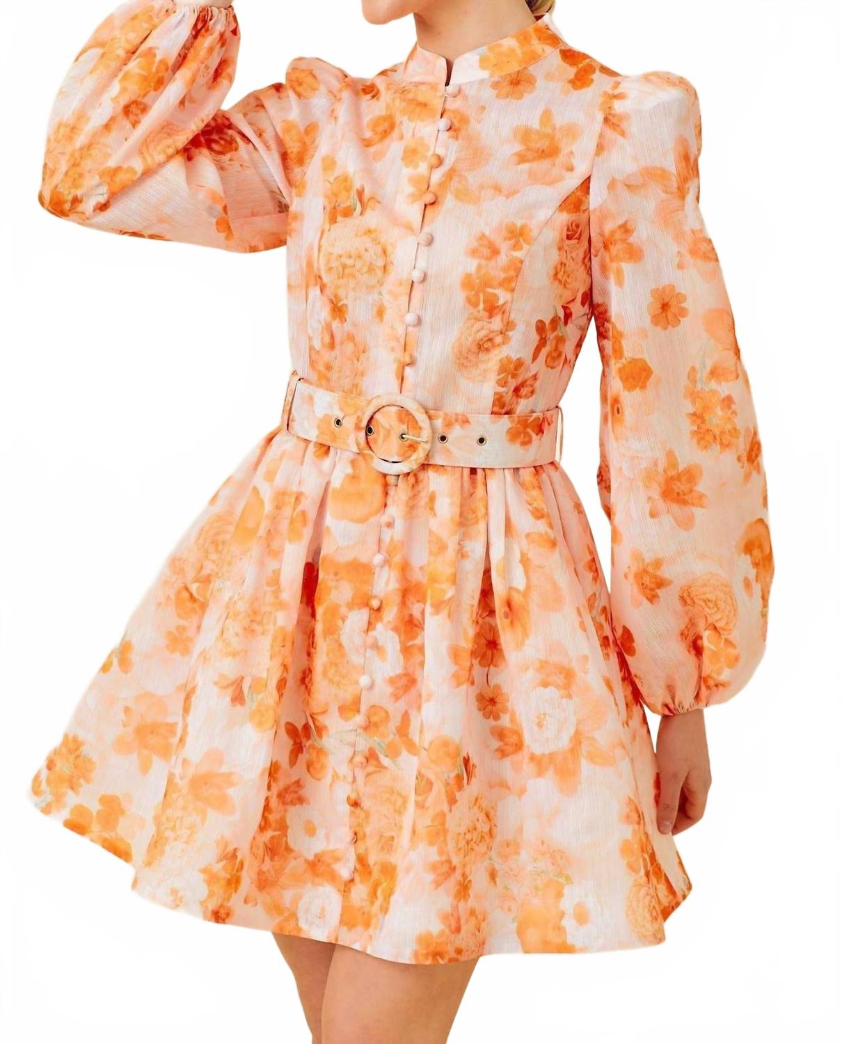 Мини-платье в полоску с оранжевым цветочным принтом Null, Orange Floral
Мини-платье в полоску с оранжевым цветочным принтом Null, Orange Floral