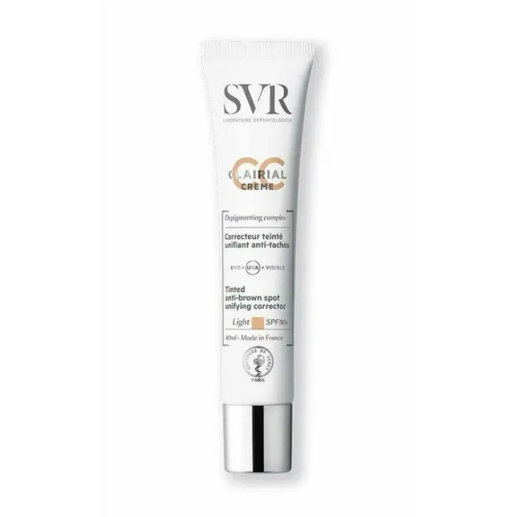 SVR Clairial SPF 50+ Light 40 мл крем против пятен
SVR Clairial SPF 50+ Light 40 мл крем против пятен