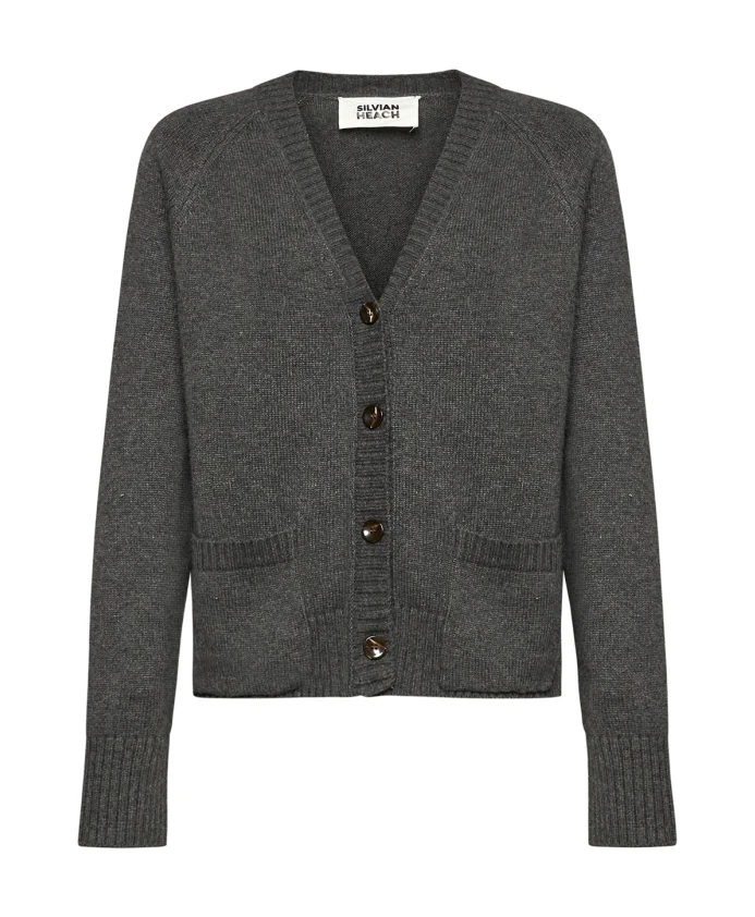 Кардиган с пуговицами в виде черепах Silvian Heach, серый
Кардиган с пуговицами в виде черепах Silvian Heach, серый