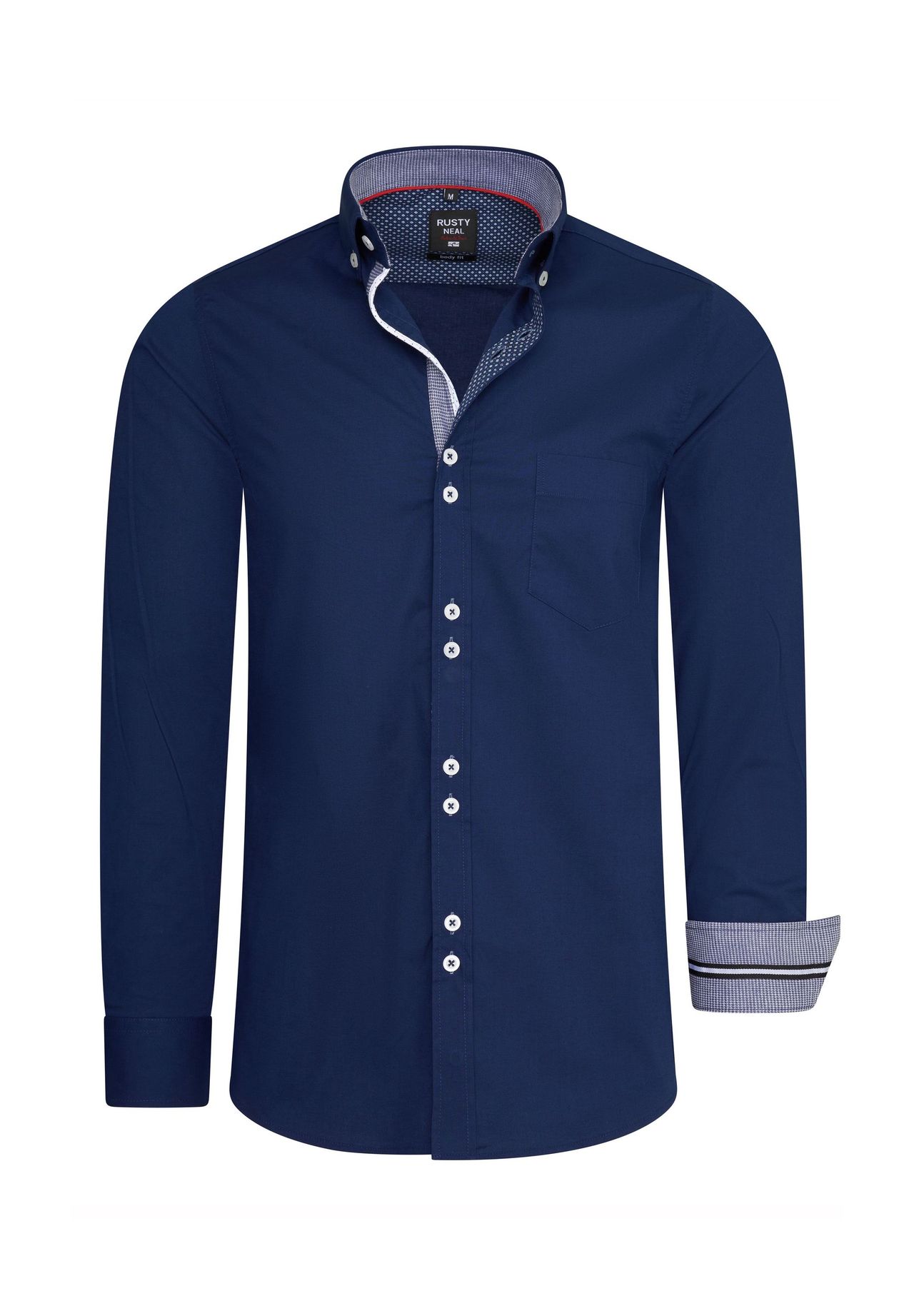 Рубашка с длинными рукавами и необычными двойными пуговицами RUSTY NEAL, синий
Рубашка с длинными рукавами и необычными двойными пуговицами RUSTY NEAL, синий