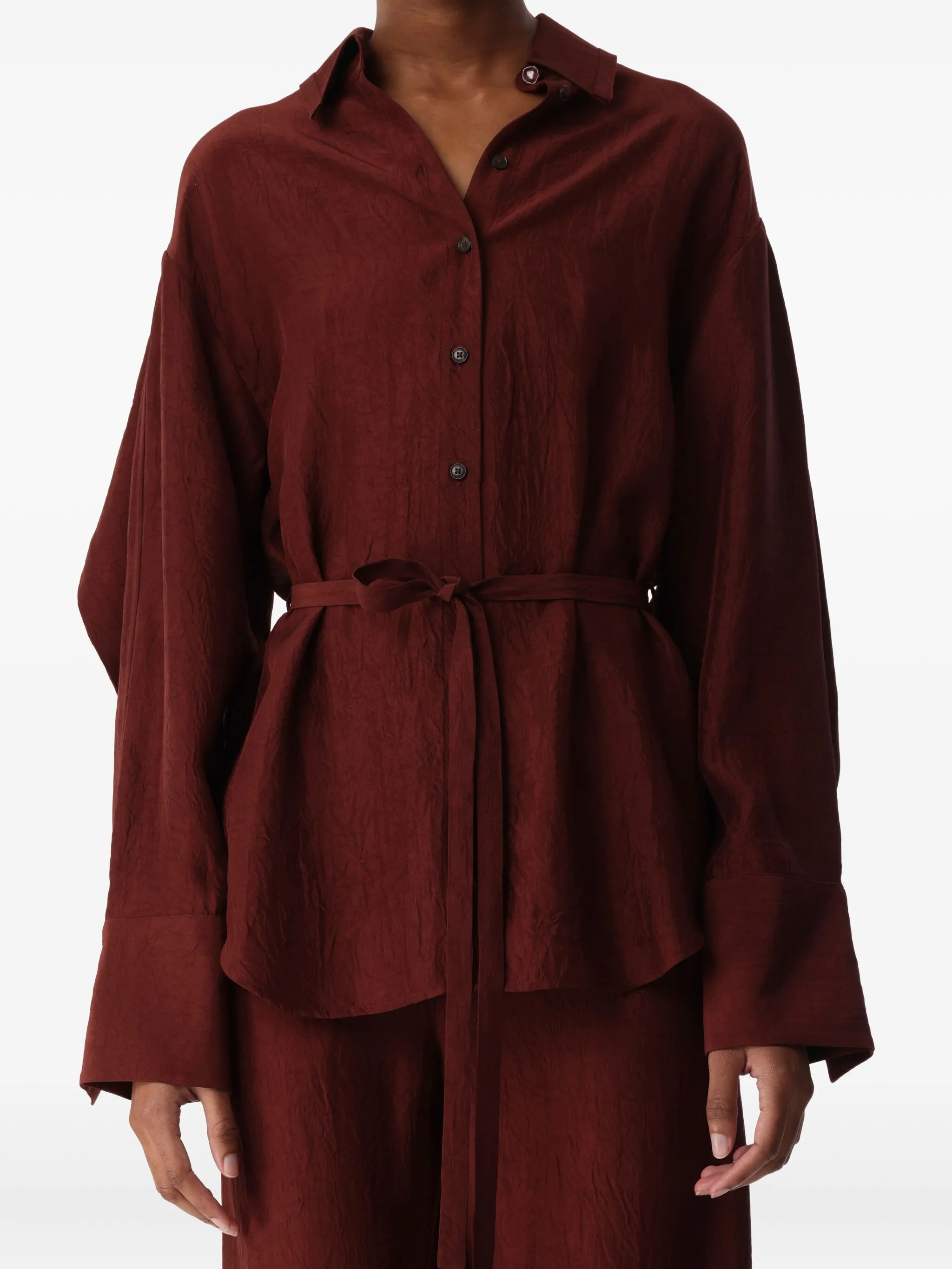 Рубашка с жатым эффектом и поясом Jason Wu Collection, красный
Рубашка с жатым эффектом и поясом Jason Wu Collection, красный
