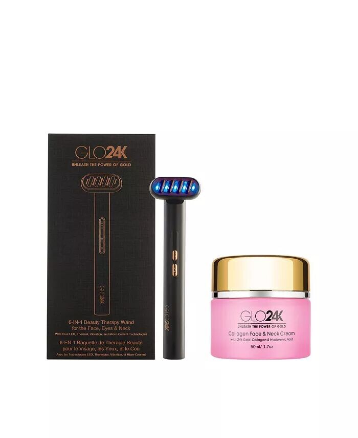 Косметическая палочка 6-в-1 для лица, глаз и шеи и крем с коллагеном 24К Glo24K
Косметическая палочка 6-в-1 для лица, глаз и шеи и крем с коллагеном 24К Glo24K