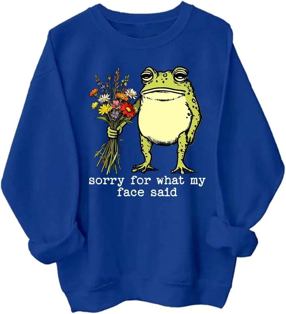 Толстовка Sorry For What My Face Said Frog с длинным рукавом BTGRL
Толстовка Sorry For What My Face Said Frog с длинным рукавом BTGRL