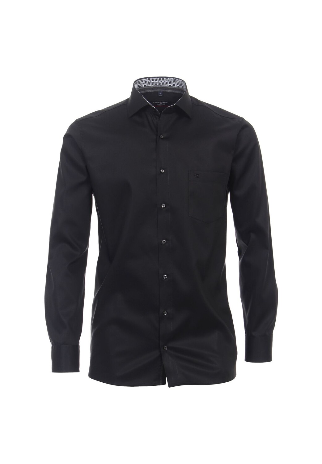 Мужская деловая рубашка однотонного современного кроя CASAMODA, черный
Мужская деловая рубашка однотонного современного кроя CASAMODA, черный