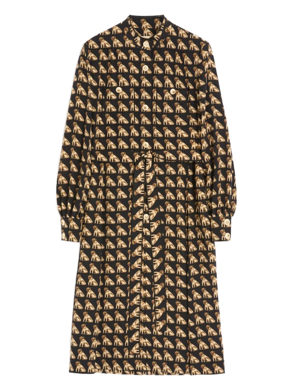 Платье миди с поясом и принтом Valentino Garavani, черный
Платье миди с поясом и принтом Valentino Garavani, черный