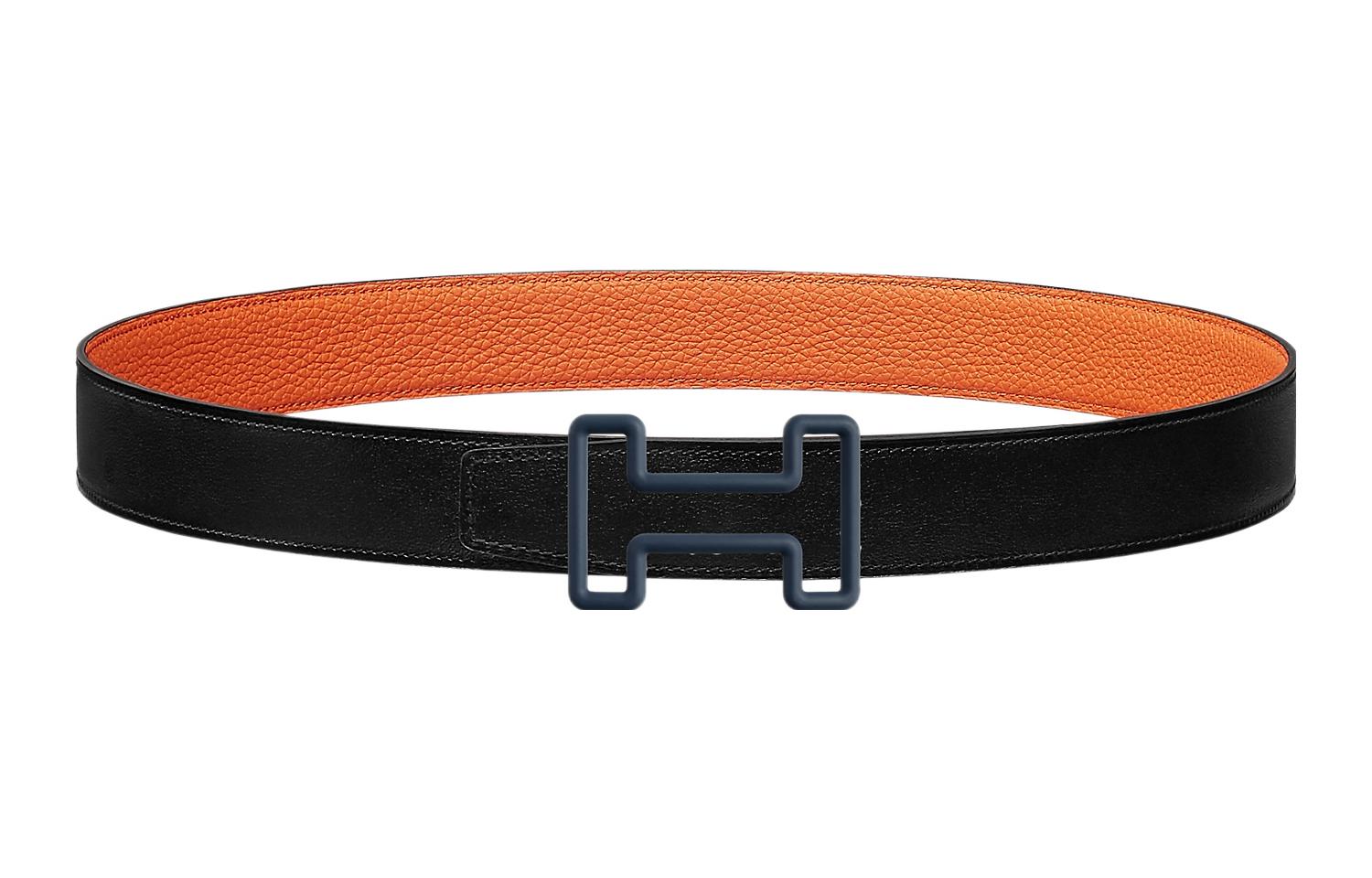 HERMES Чёрный двусторонний кожаный ремень для мужчин с индиговыми пуговицами, Black
HERMES Чёрный двусторонний кожаный ремень для мужчин с индиговыми пуговицами, Black