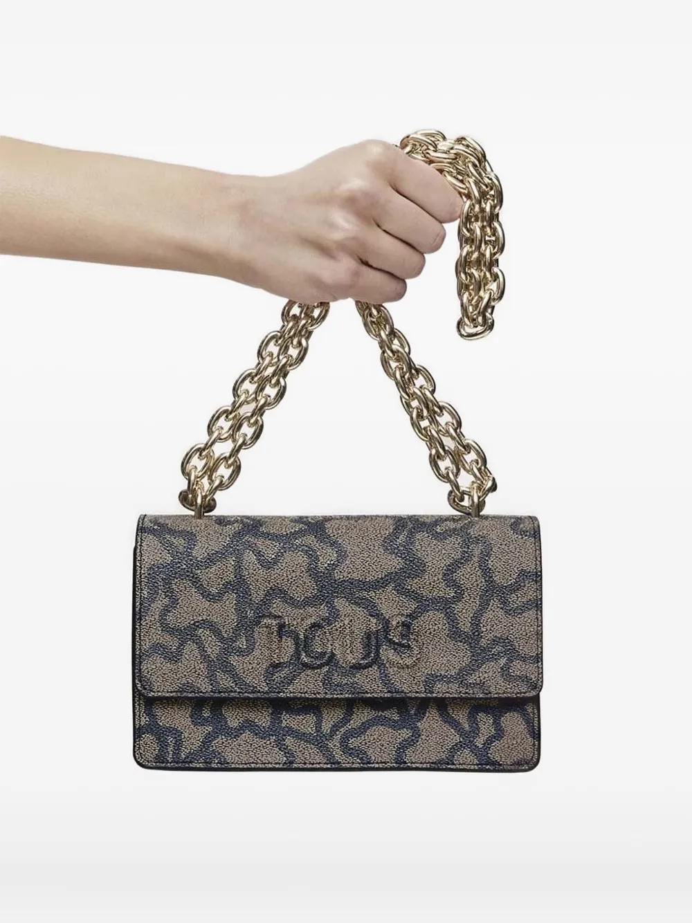 Сумка на плечо с принтом и цепочкой TOUS, коричневый 
Сумка на плечо с принтом и цепочкой TOUS, коричневый