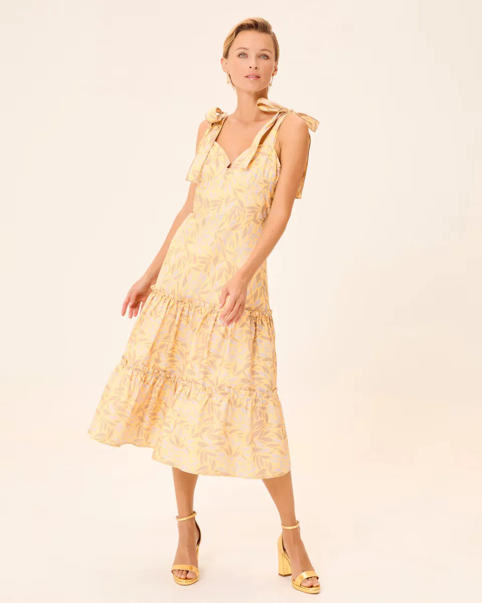 Миди-платье Dune без рукавов с цветочным принтом Dolores Promesas, желтый 
Миди-платье Dune без рукавов с цветочным принтом Dolores Promesas, желтый