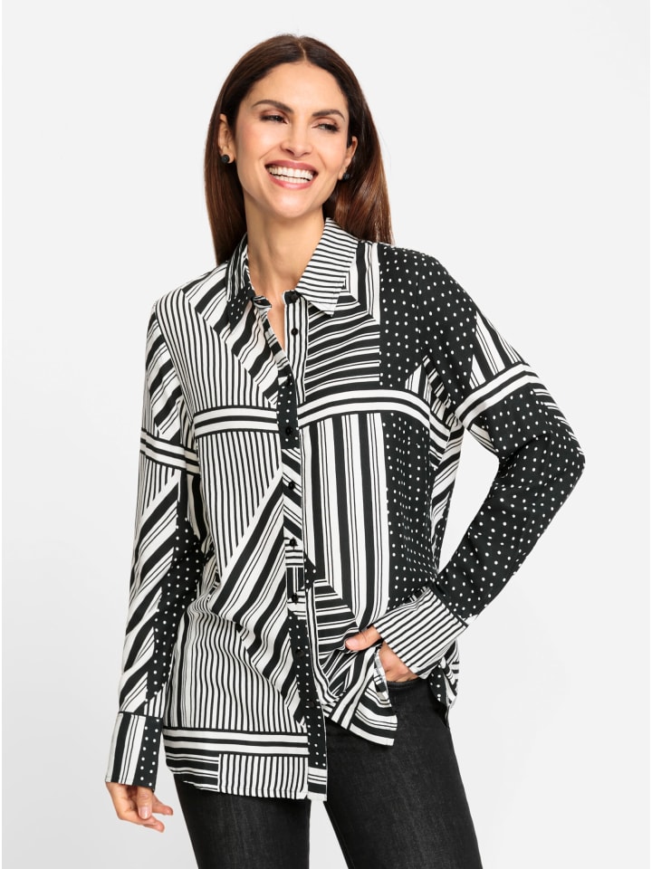 Блузка с длинными рукавами в бело-черный принт WITT WEIDEN
Блузка с длинными рукавами в бело-черный принт WITT WEIDEN