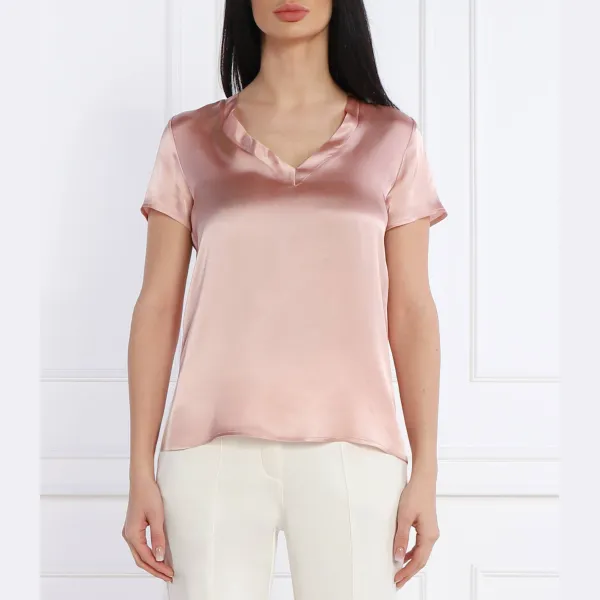 Футболка стандартного кроя с добавлением шелка Liu Jo, розовый
Футболка стандартного кроя с добавлением шелка Liu Jo, розовый