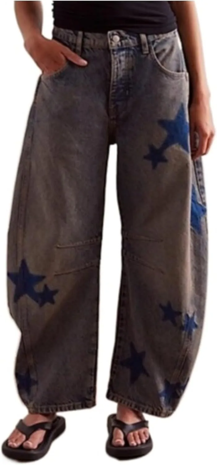 Женские джинсы 2025 с широкими штанинами и принтом в виде сердца Valtorixia
Женские джинсы 2025 с широкими штанинами и принтом в виде сердца Valtorixia