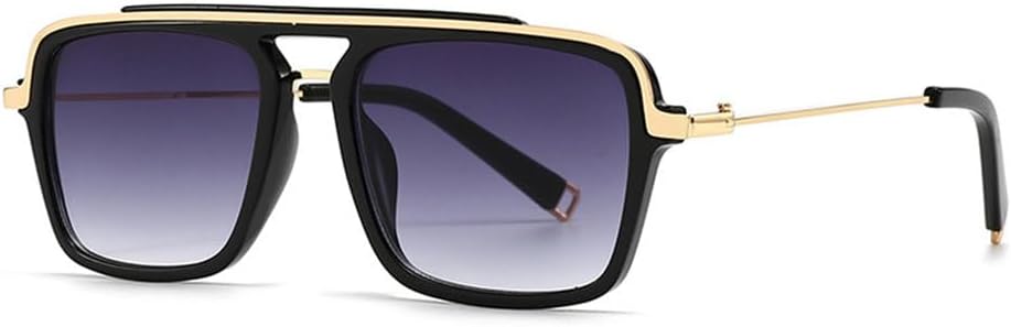 MUTYNE Ретро мужские солнцезащитные очки с двойной перемычкой UV400, модные женские солнцезащитные очки с градиентным переходом, полуметаллические солнцезащитные очки, Golden Black Gray
MUTYNE Ретро мужские солнцезащитные очки с двойной перемычкой UV400, модные женские солнцезащитные очки с градиентным переходом, полуметаллические солнцезащитные очки, Golden Black Gray