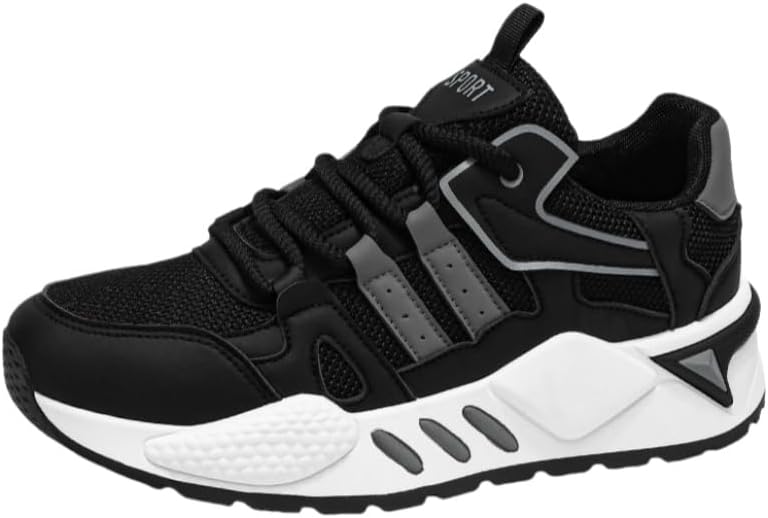 Мужские кроссовки большого размера с толстой подошвой и противоскользящей поверхностью - резиновая амортизирующая подошва, низкие шнурованные кроссовки для всех сезонов, подходят для занятий в тренажерном зале и повседневной носки Clolinde, черн...
Мужские кроссовки большого размера с толстой подошвой и противоскользящей поверхностью - резиновая амортизирующая подошва, низкие шнурованные кроссовки для всех сезонов, подходят для занятий в тренажерном зале и повседневной носки Clolinde, черн...