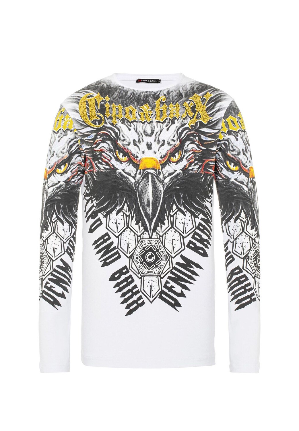 Рубашка с длинными рукавами и классным принтом орла CIPO & BAXX, белый
Рубашка с длинными рукавами и классным принтом орла CIPO & BAXX, белый