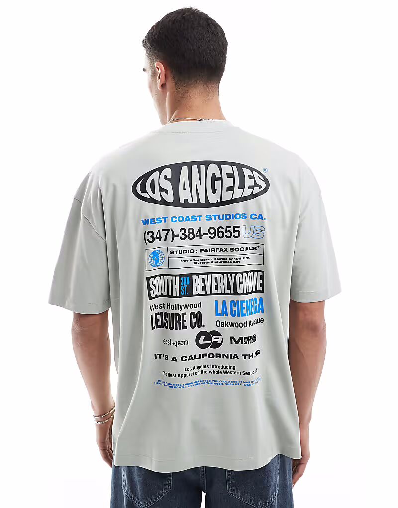 Футболка оверсайз ASOS DESIGN с городским принтом серого цвета
Футболка оверсайз ASOS DESIGN с городским принтом серого цвета