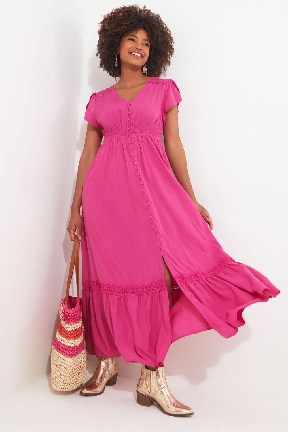 Платье макси в стиле бохо с узором колор-блок Joe Browns, розовый
Платье макси в стиле бохо с узором колор-блок Joe Browns, розовый