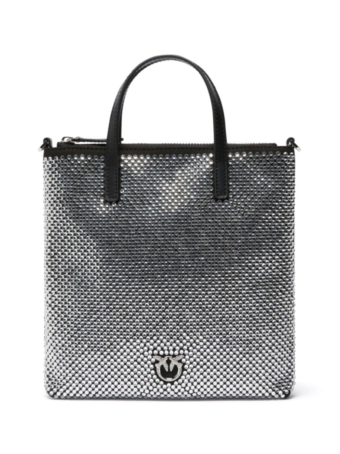 PINKO сумка-тоут размера мини со стразами, черный
PINKO сумка-тоут размера мини со стразами, черный