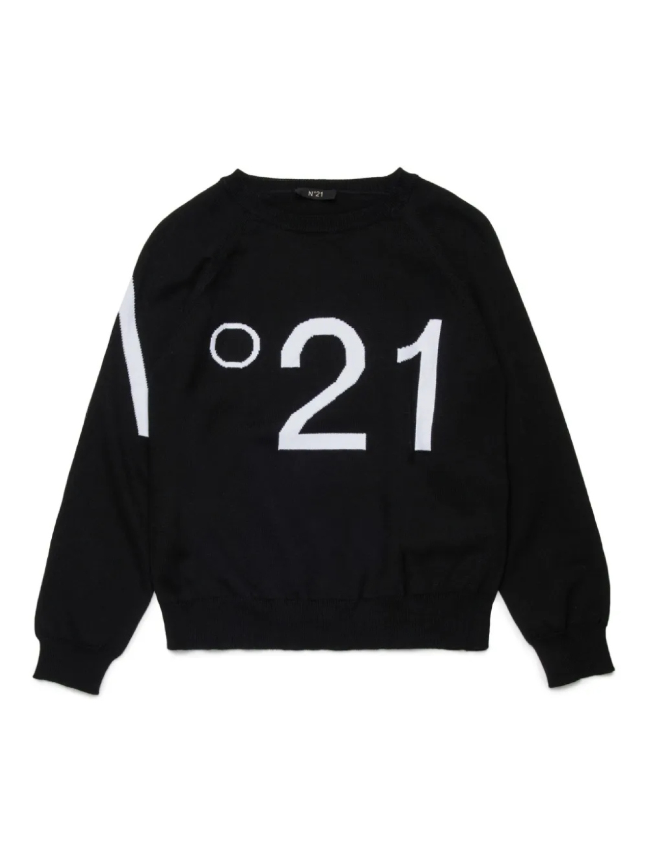 Nº21 Детский джемпер с логотипом, выполненный методом интарсии Nº21 Kids, черный
Nº21 Детский джемпер с логотипом, выполненный методом интарсии Nº21 Kids, черный