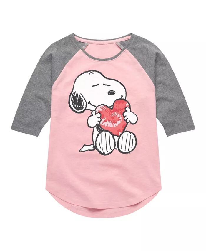 Топ реглан с рисунком Снупи в виде сердца для больших девочек Peanuts, розовый
Топ реглан с рисунком Снупи в виде сердца для больших девочек Peanuts, розовый