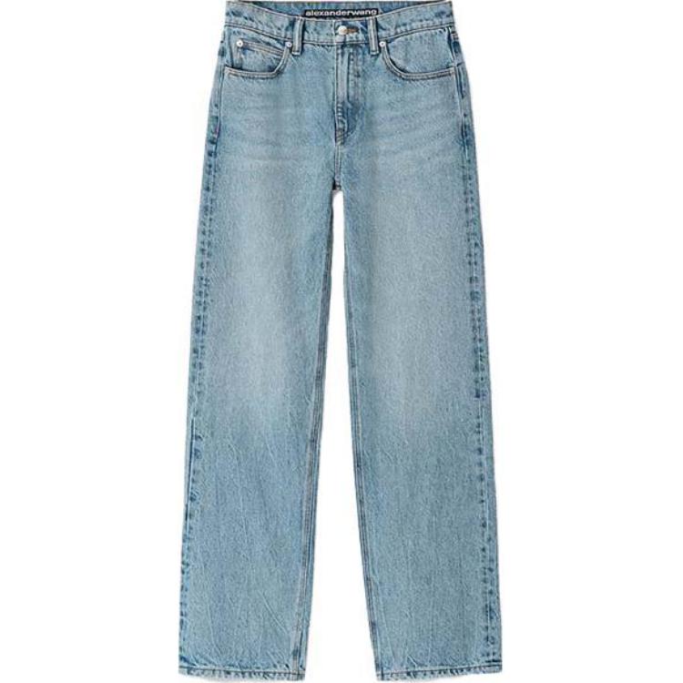 Джинсы прямого кроя средней посадки Alexander Wang, светло-синий
Джинсы прямого кроя средней посадки Alexander Wang, светло-синий
